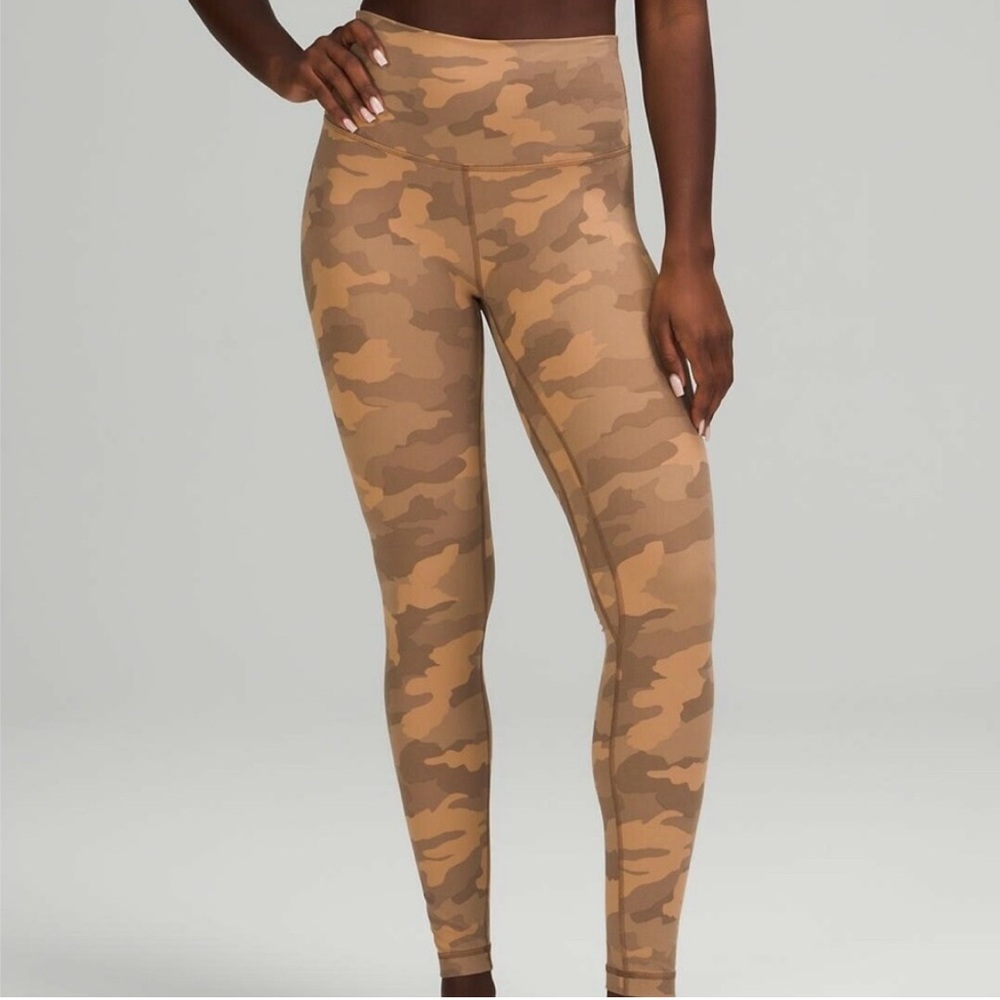 lululemon athletica Tan Camouflage Leggings